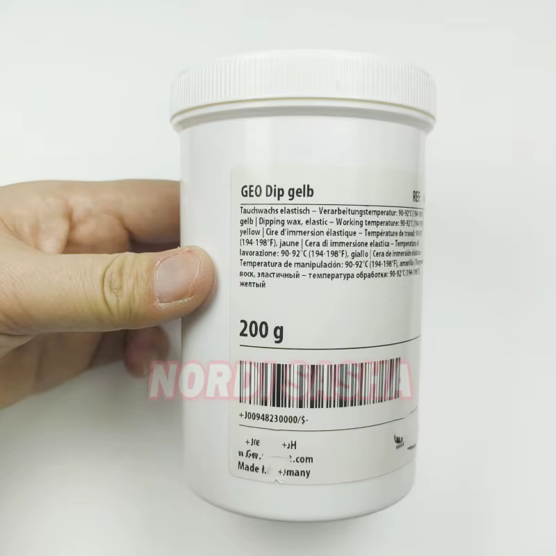 GEO-Dental Dip Dipping Avertissement, Mars Warm Immersion, Utilisation dans toutes les dents, Couronne et pont, Jaune, Orange, Vert, 200g par bouteille
