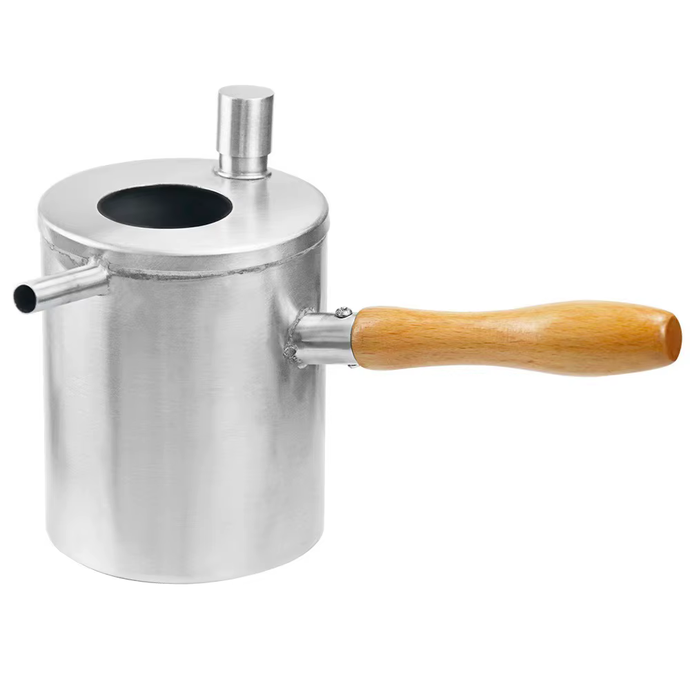 Pot verseur de cire d'abeille en acier inoxydable