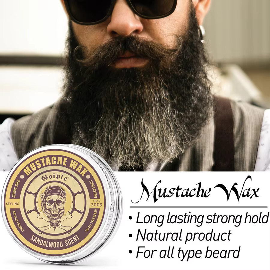Cire à barbe parfumée au bois de santal pour hommes