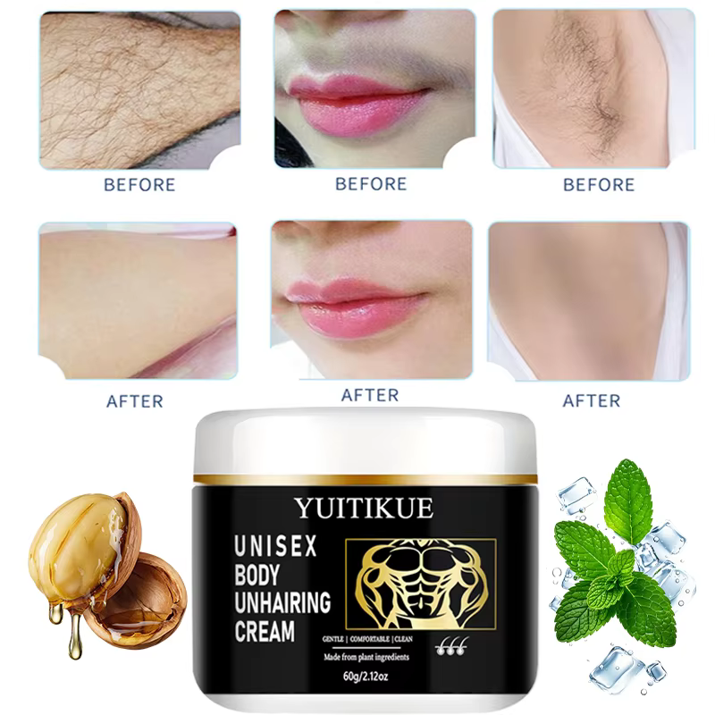Crème dépilatoire unisexe YUITIKUE - Ingrédients végétaux