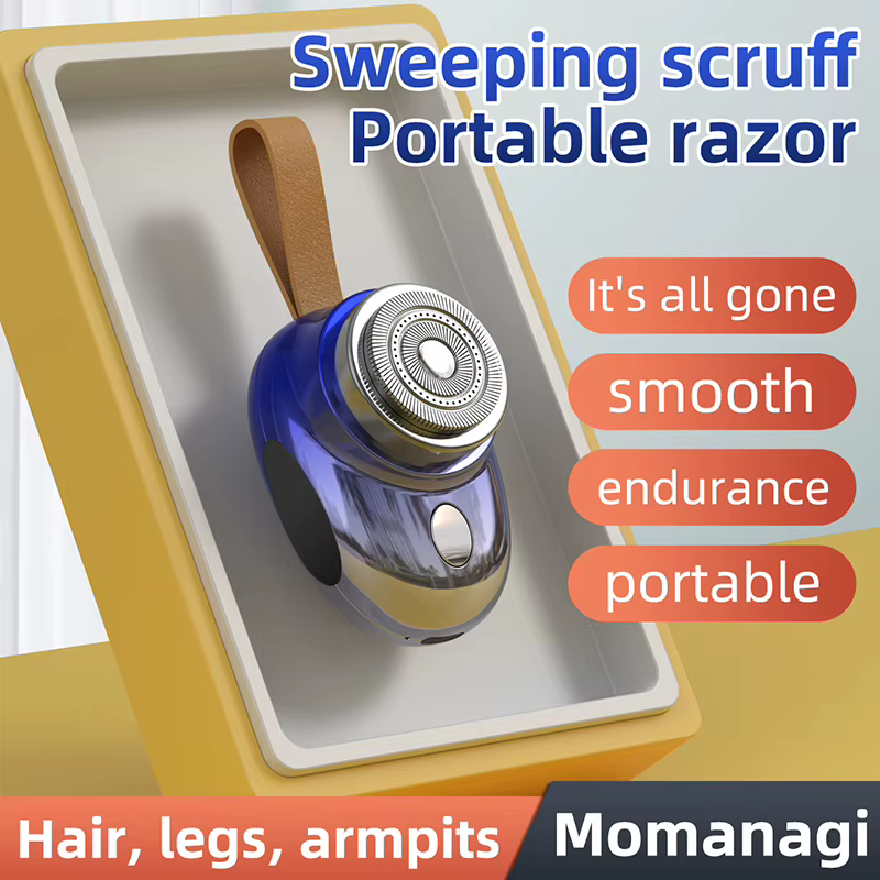 Mini rasoir de voyage électrique pour hommes, taille de poche, lavable, aste, portable, indolore, sans fil, tondeuse, couteau, visage, barbe