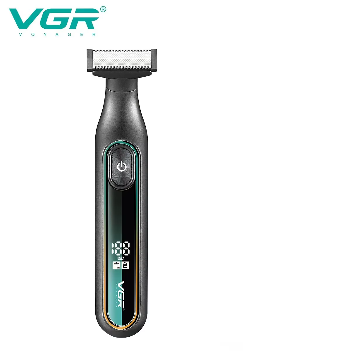 VGR Rasoirs électriques Rasoir homme électrique Rasoir électrique hommes Rasoir électrique Professionnel Machine à raser Étanche Tondeuse à barbe Écran LED Raseur visage Portable Raseur pour hommes V-