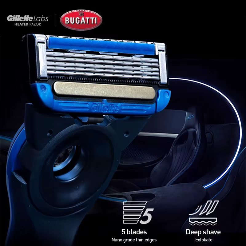 Gillette Labs rasoir chauffant édition limitée Modes de température double 5 lames Nanotech tête FlexDisc