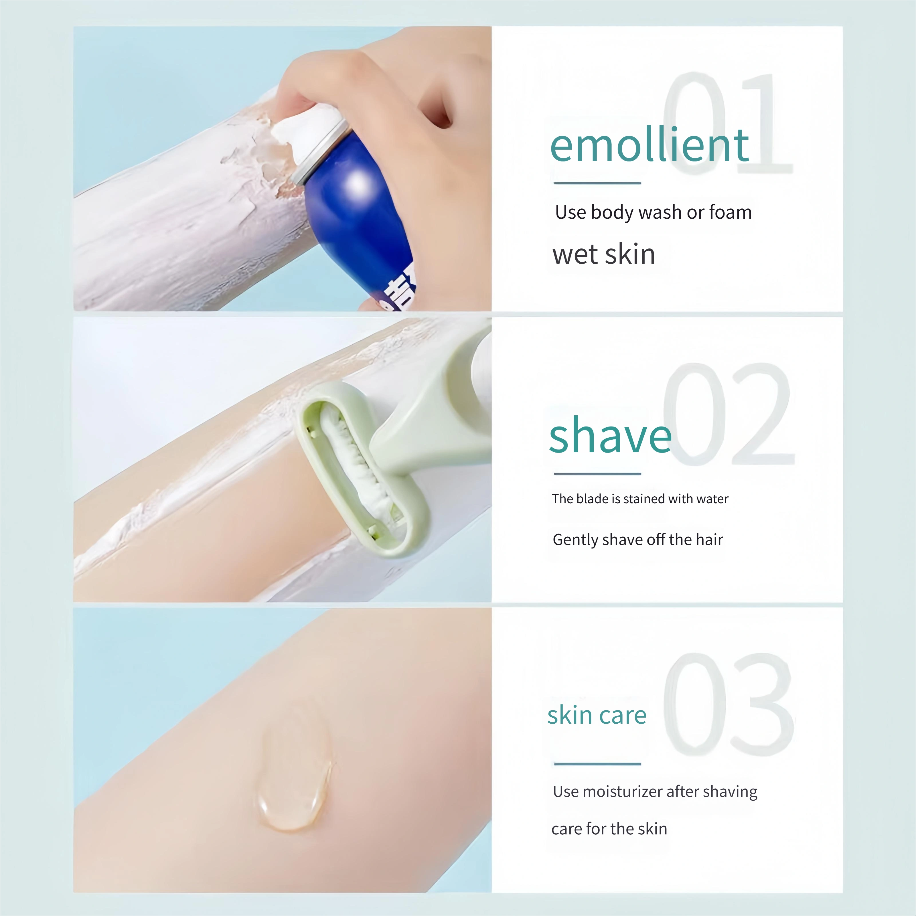 Rasoir non sensoriel pour les poils des aisselles, lame macro, rasage doux, éliminateur de poils, tondeuse pour les jambes et les aisselles pour femmes