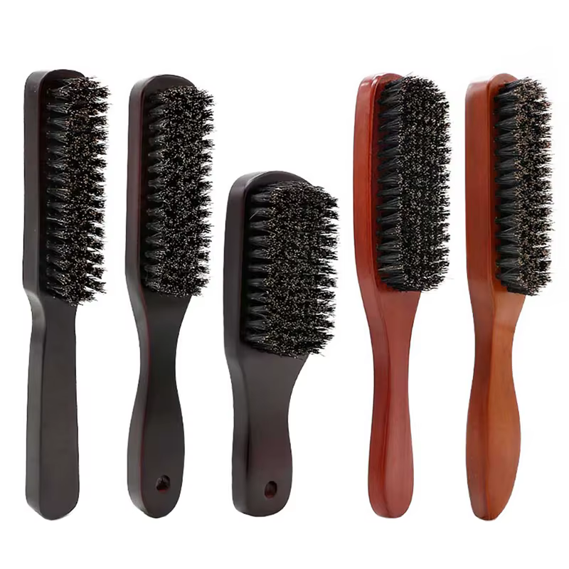 Manche en bois poils de sanglier barbe brosse outil de rasage