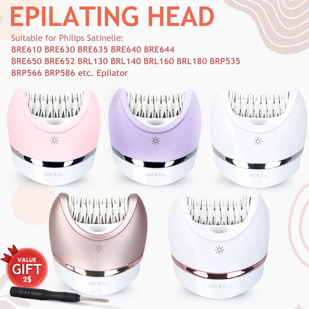 Tête d'épilateur pour accessoire de rasoir Philips BRE648 BRE644 BRE620 BRE652 BRE635 BRE640 BRL130 BRL160