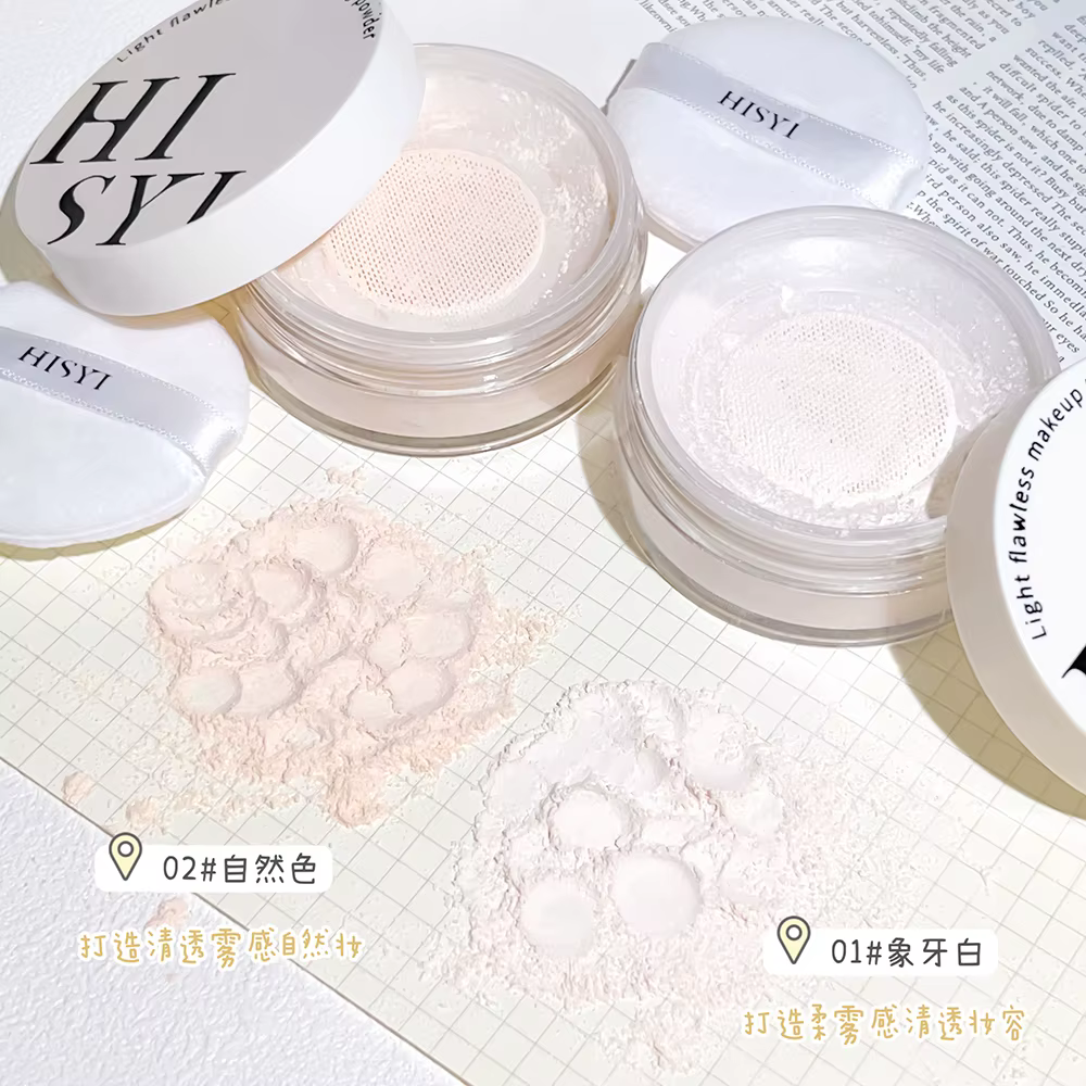Poudre de maquillage transparente blanche, légère, longue durée, contrôle de l'huile, couverture, farine, cosmétiques, Corée