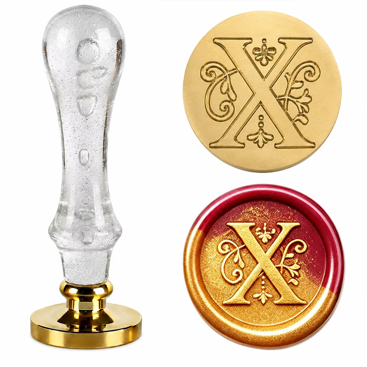 Sceau de cire à 26 lettres, tête en laiton de 25 mm avec poignée à bulles blanche, sceau de cire pour invitations de mariage, cartes d'anniversaire, enveloppes