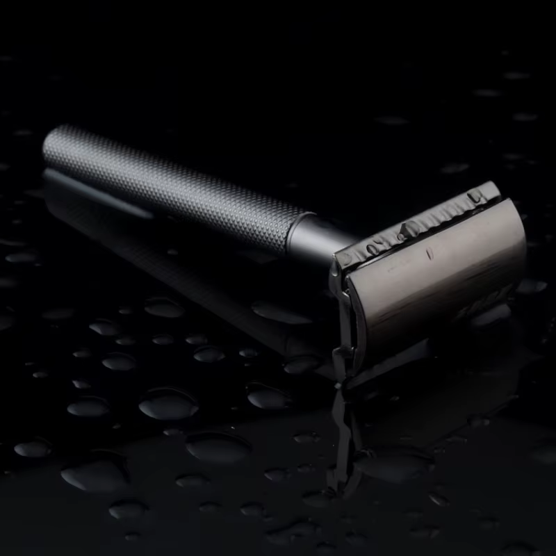 Rasoir de Sécurité Réglable à Double Bord en Acier Inoxydable pour Homme