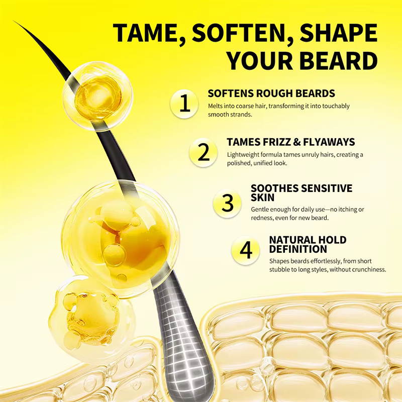 Baume à barbe 30g, cire coiffante pour barbe