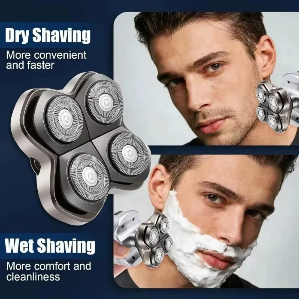 Tête de rasoir électrique de remplacement compatible Pro4 pour rasoirs Skull Pitbull/Butterfly Kiss Pro/Palm Shavers