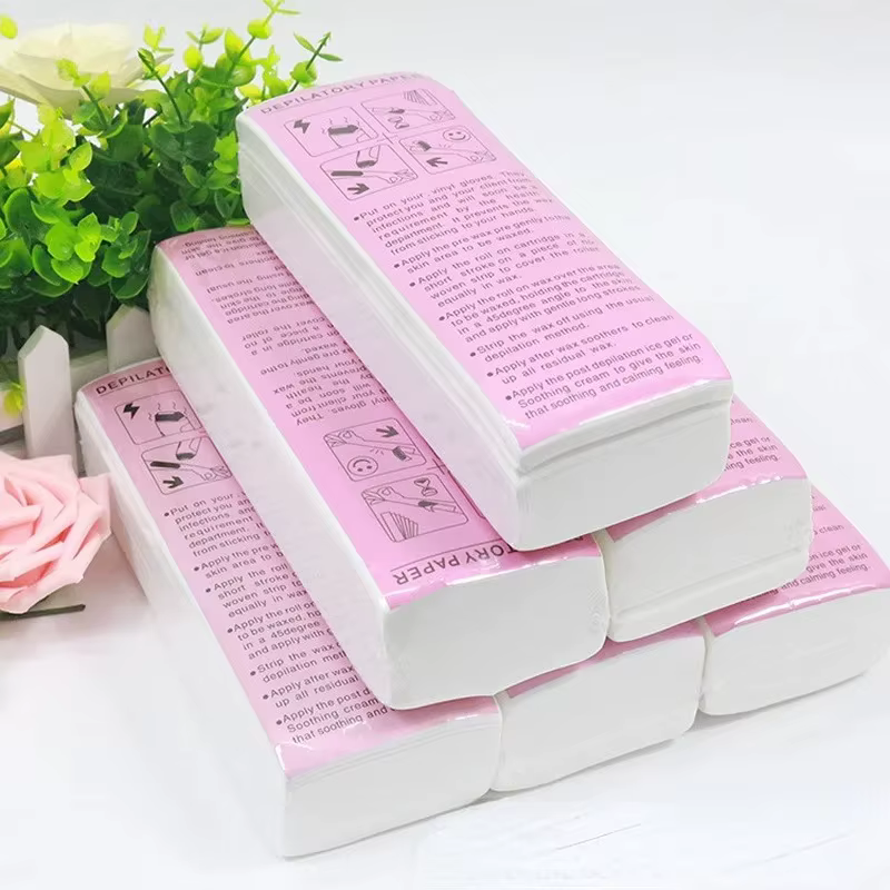 20 pièces/100 pièces épilation cire papier non tissé tissu corps jambe bras