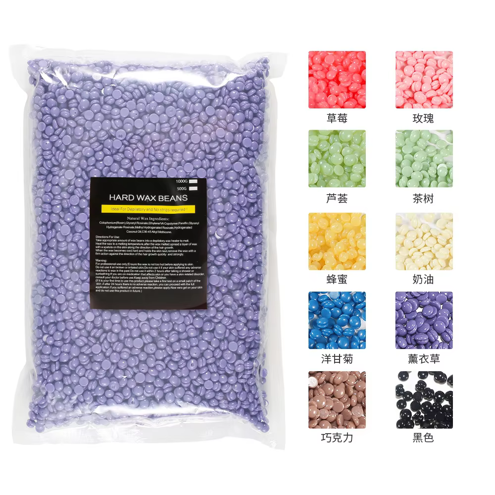 500 g/paquet cire haricots dépilatoire Film chaud granulés élimination Bikini visage cheveux jambes bras épilation