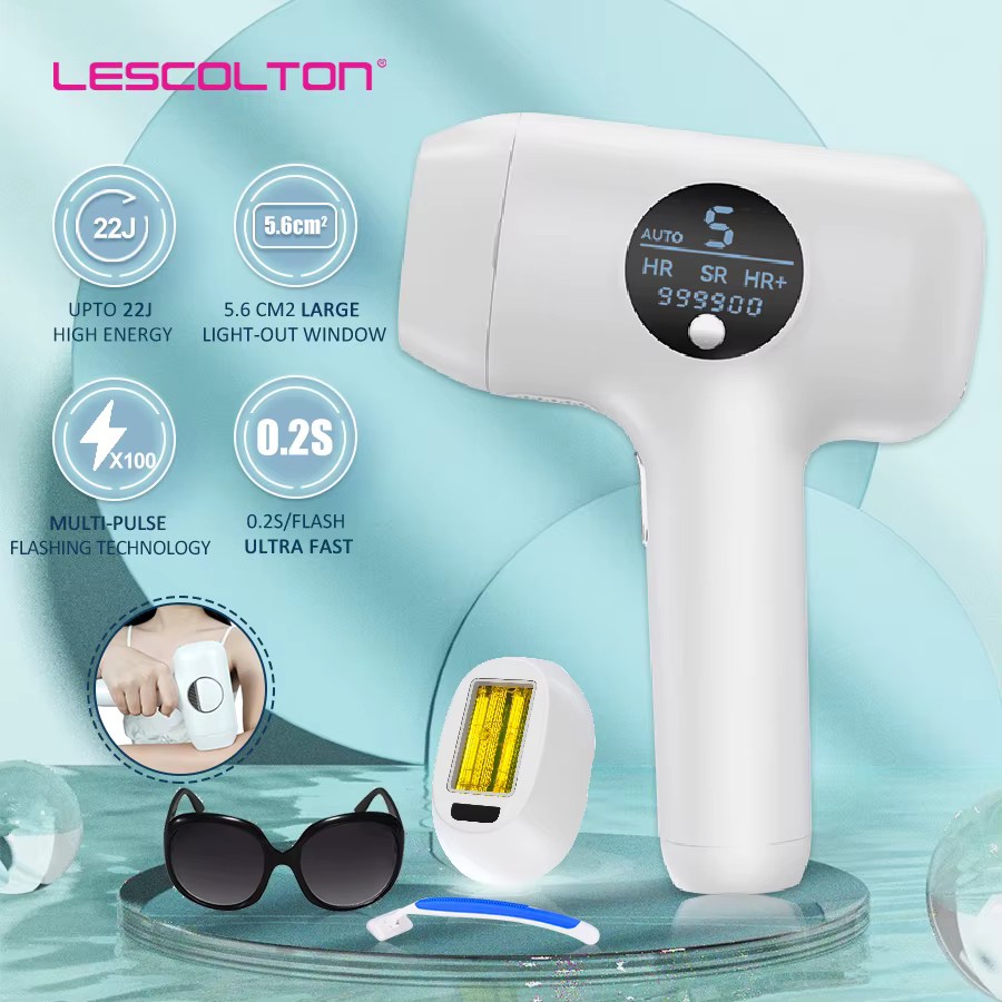 Lescolton-Épilateur laser à flash ultra rapide pour femme