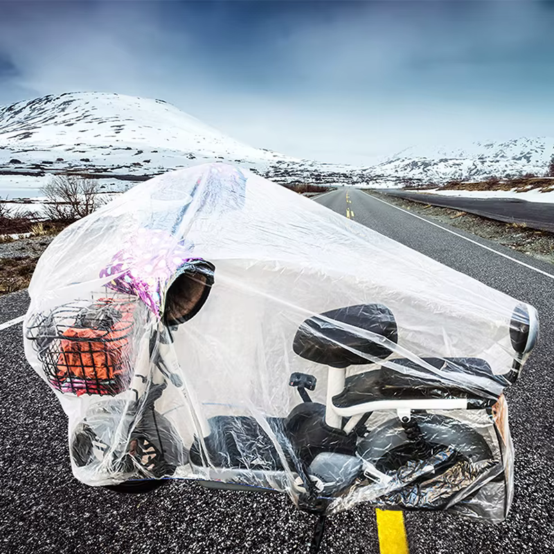 Housse de protection pour moto : transparente, jetable, imperméable pour vélos et scooters en plein air