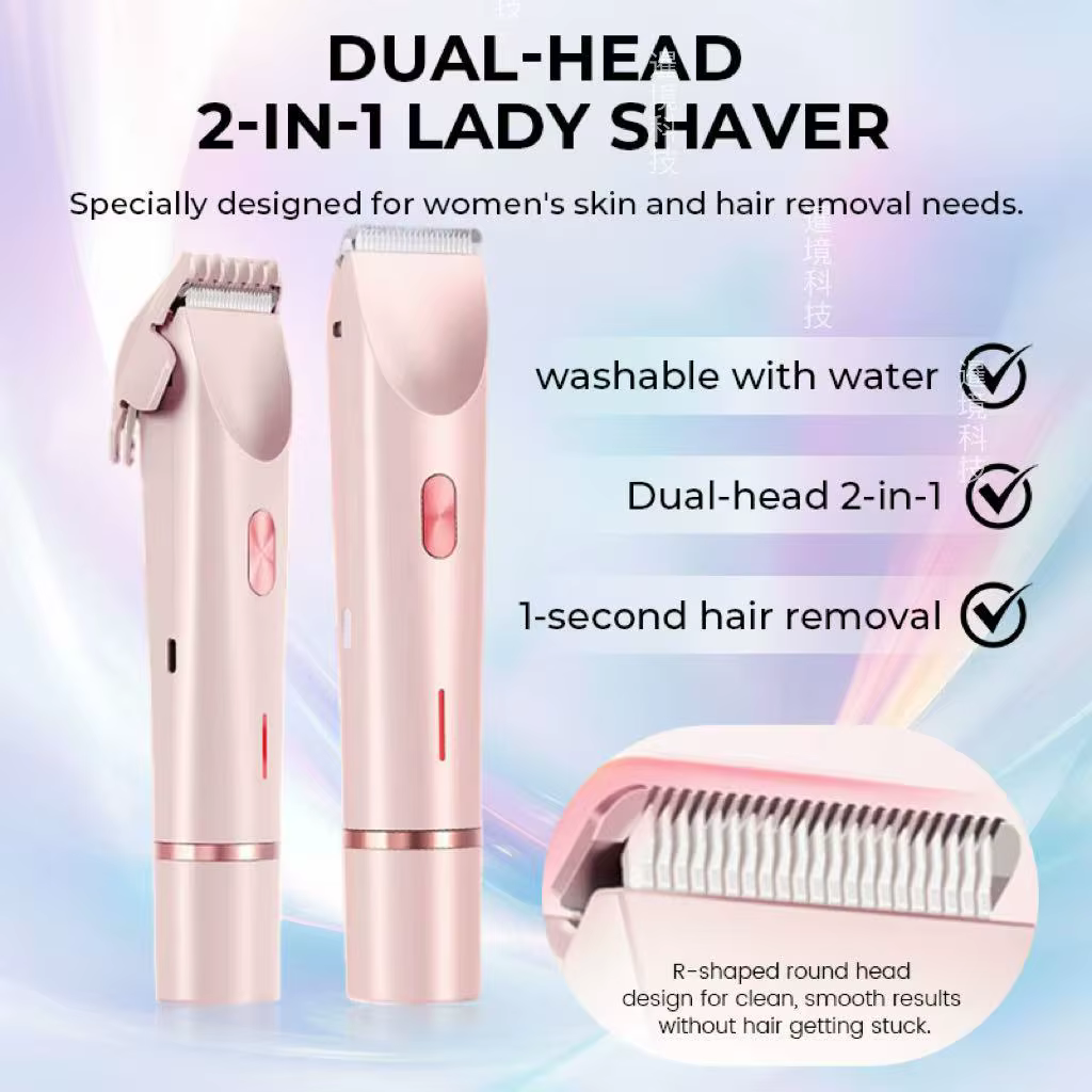 Rasoir électrique double tête pour femme