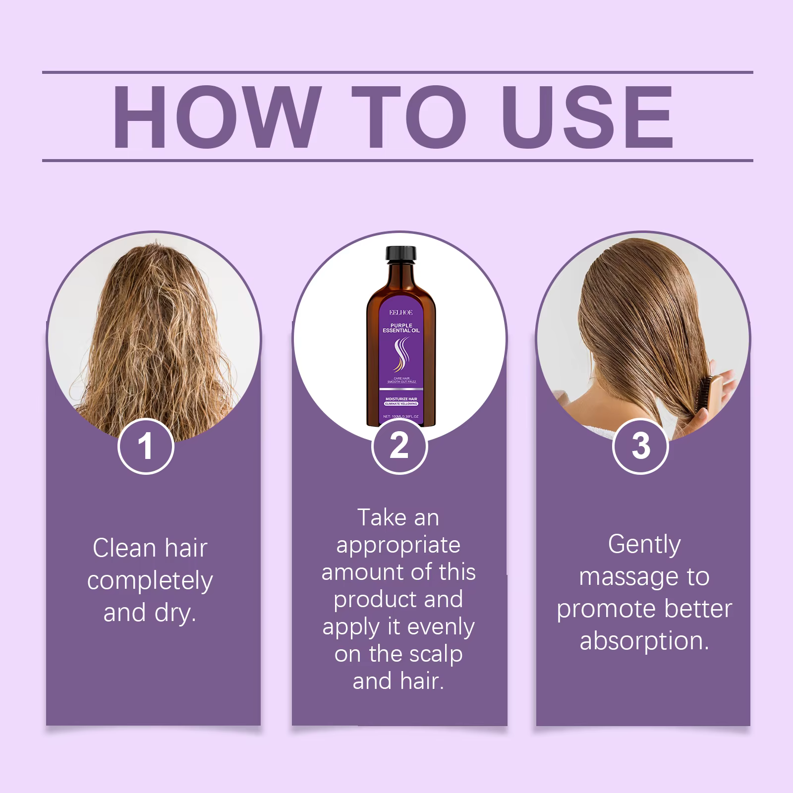 Traitement capillaire à l'huile pour cheveux secs, abîmés et crépus, lisse, brillant, répare les pointes fourchues, hydrate, nourrit, sérum sans rinçage