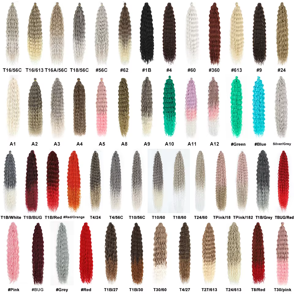 Ariel Curl cheveux vague d'eau torsion Crochet cheveux synthétiques Crochet tresses Ombre Blonde Afro boucles vague profonde tressage Extension de cheveux