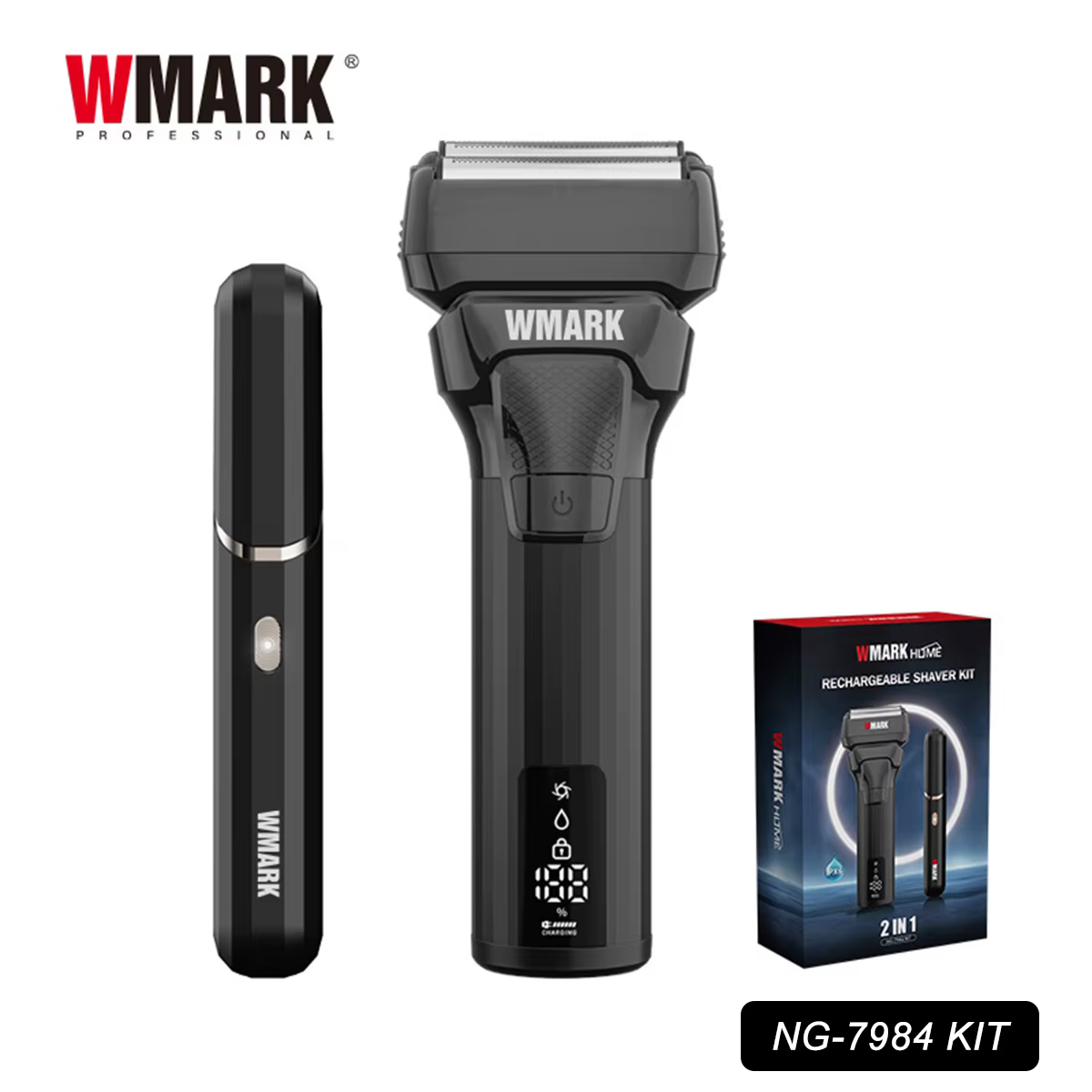 WMARK NG-7984KIT Kit de rasoir professionnel pour homme 9000 tr/min