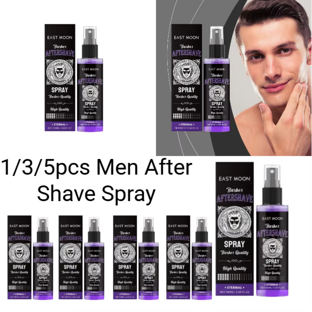 Spray après-rasage hydratant en profondeur, 1/3/5 pièces, 100ml, hydratation efficace, réparation, apaise la barbe, réduit les rougeurs, gonflements, non gras