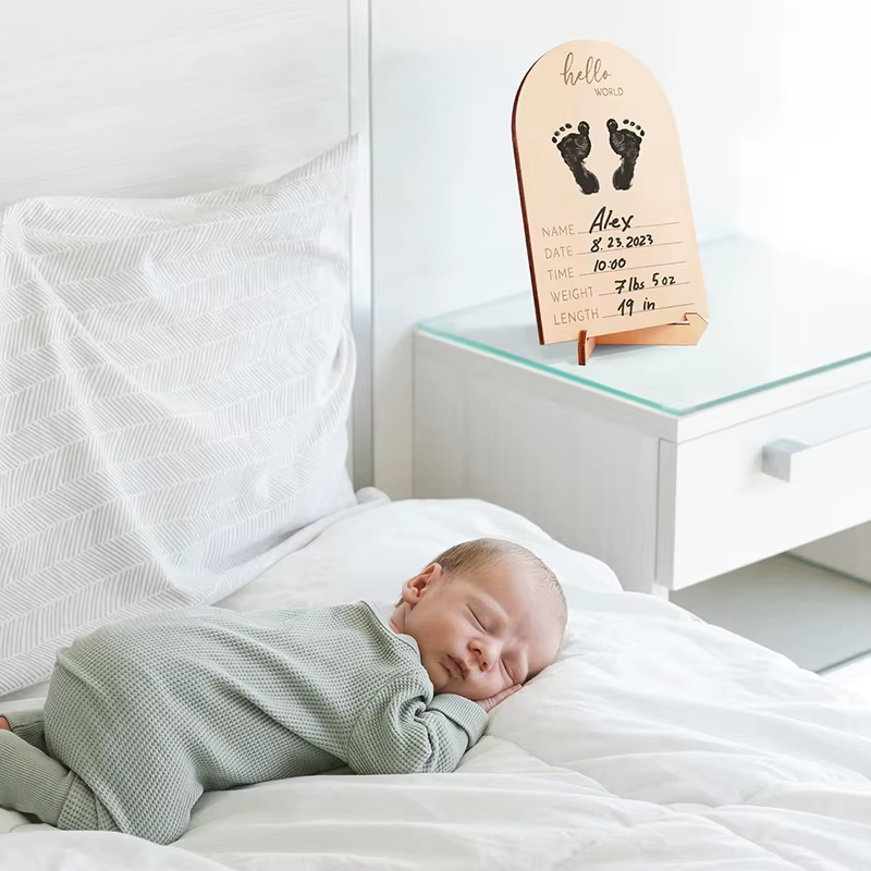 Nouvelle promotion : 1 ensemble d'ornements pour les futures mamans pour annoncer la grossesse ou la naissance d'un bébé, cadre photo en bois pour échographie