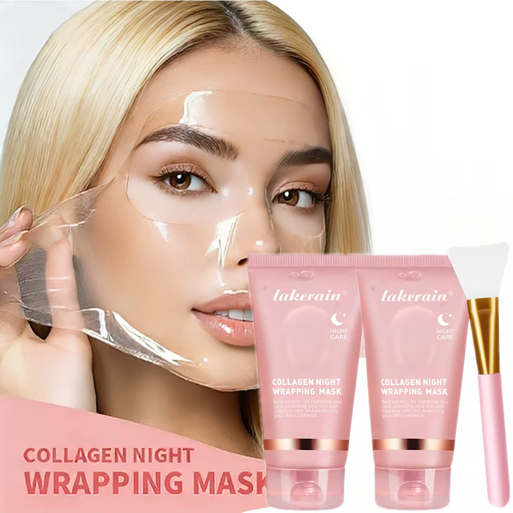Masque Coréen Anti-Âge au Collagène Profond, Masque Peel-Off Bio Liftant pour le Visage, Masque de Nuit Enveloppant pour Femme