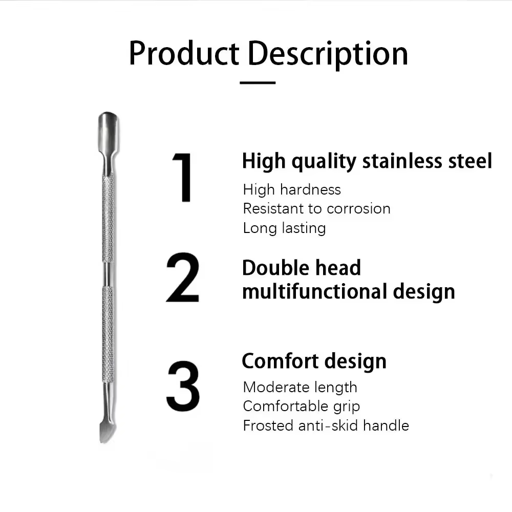 CuemployPusher-Outils de manucure en acier inoxydable
