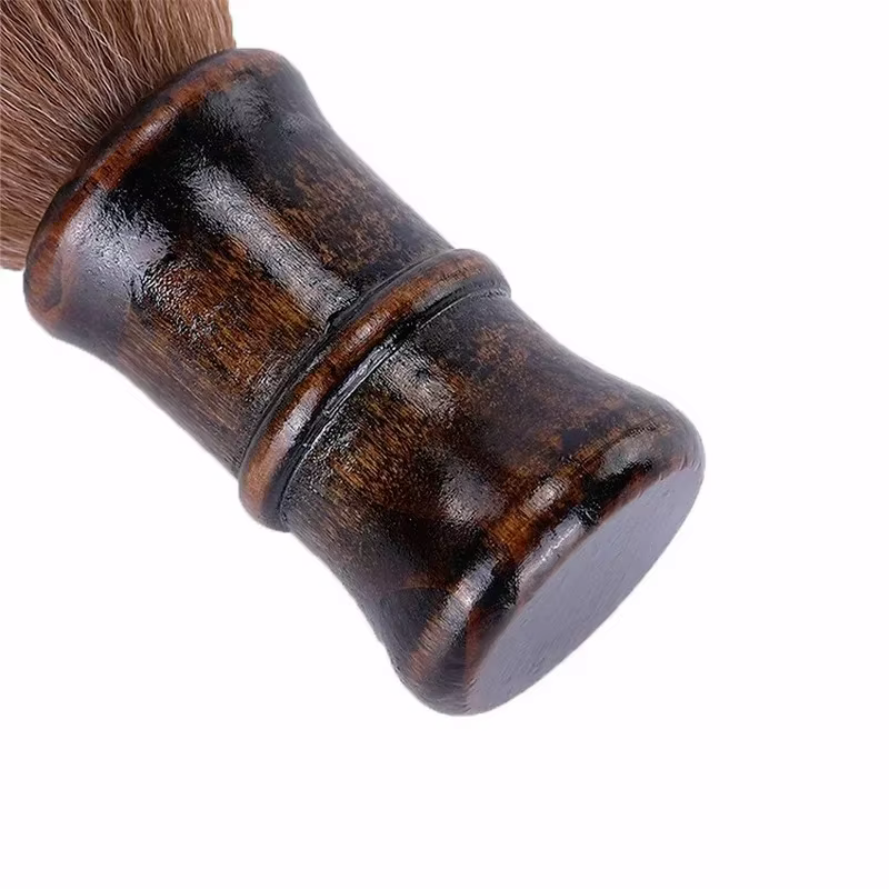 Savon à raser à l'ancienne, brosse moussante en bois pour salon de coiffure
