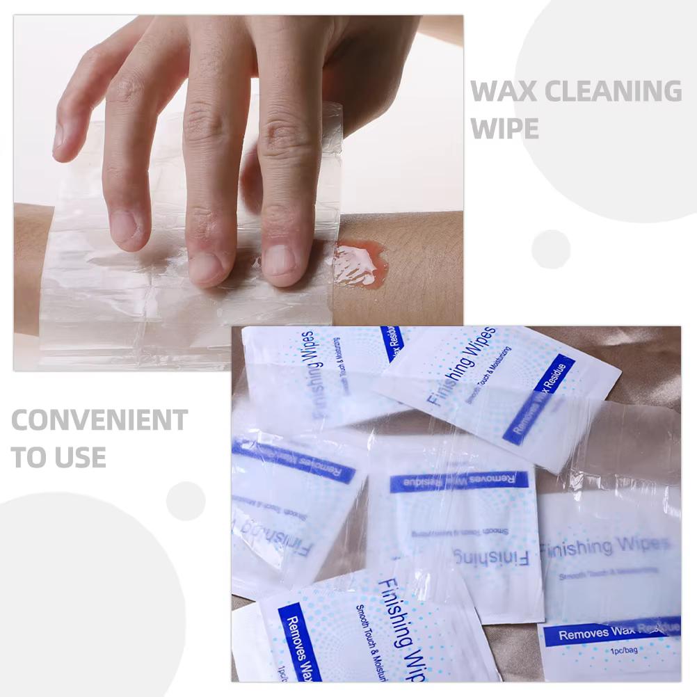 20 pièces épilation cire nettoyage huile Pack corps bandes dissolvant