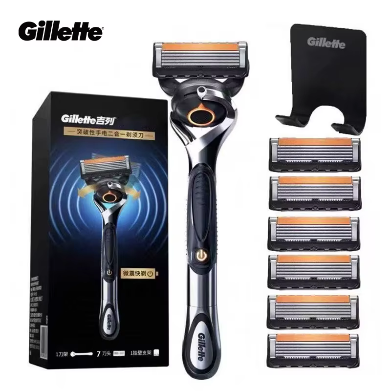 Gillette Fusion 5 Proglide Hybrid 2.0 Power Razor 7 lames de rechange avec bandes lubrifiantes pour un glisse fluide