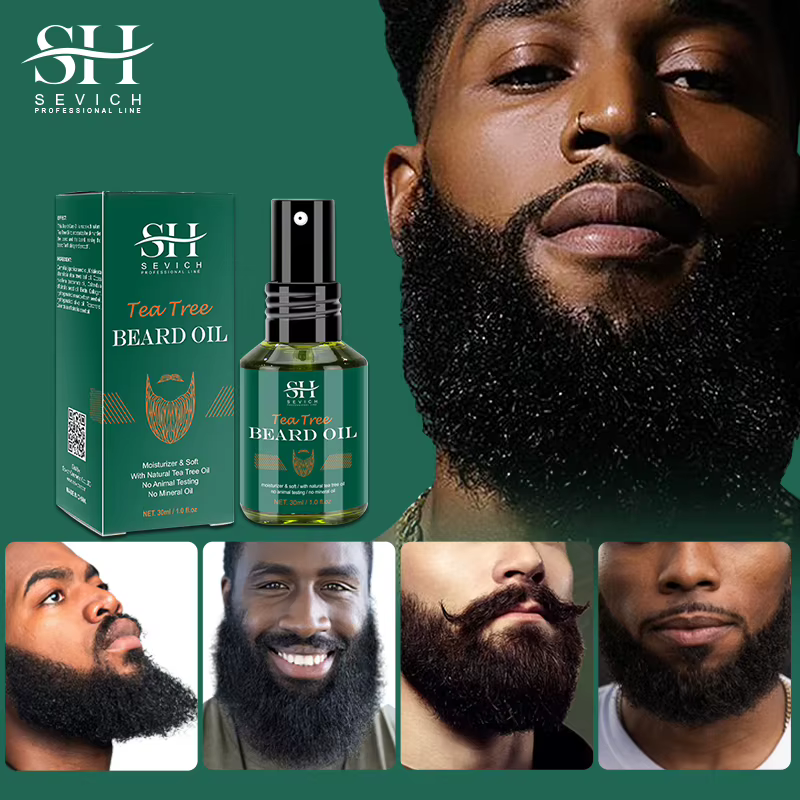 SEVICH huile de barbe de croissance pour hommes soin de garniture de style hydratant plus épais favoriser la repousse