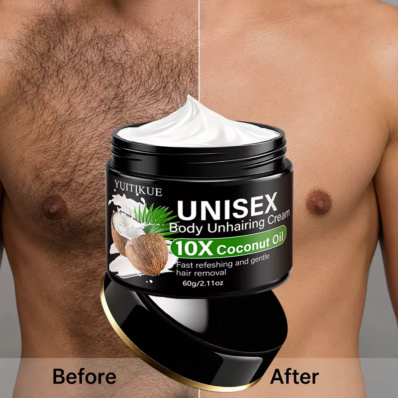 YUITIKUE Crème dépilatoire unisexe à l'huile de coco 10X
