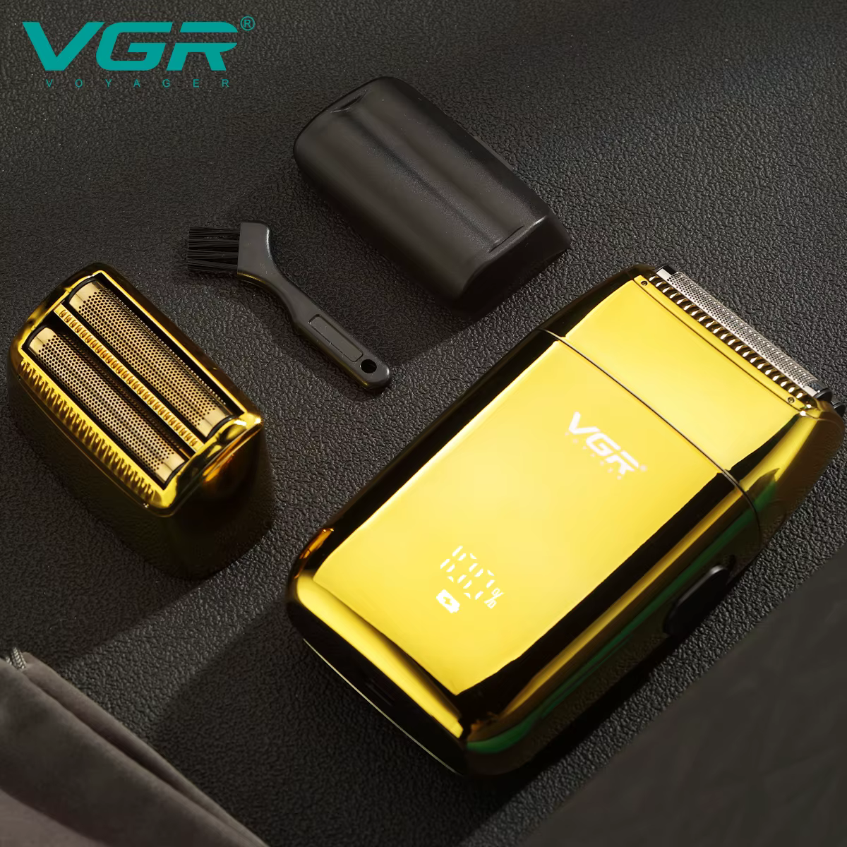 VGR tondeuse tondeuse à barbe pour hommes rasoir electrique homme rasoir homme Rasoir Professionnel Tondeuse à barbe Électrique Machine à raser Portable Rasoir Rechargeable Tondeuse LED Rasoir pour ho