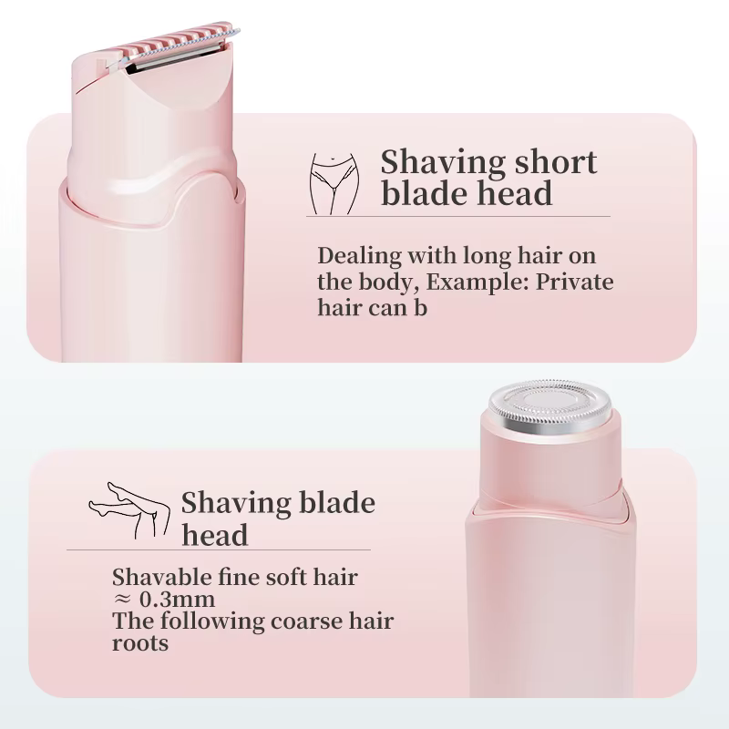 Épilateur électrique double tête rechargeable pour femme