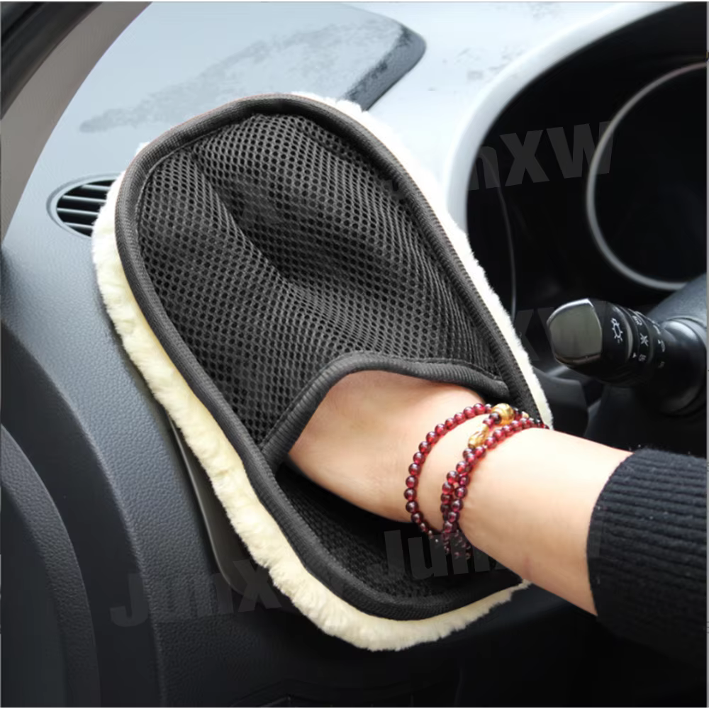 Gants en laine d'imitation pour lavage de voiture, gants d'essuyage de voiture en peluche épaisse, fournitures de nettoyage de voiture, produits de lavage de cire et de polissage