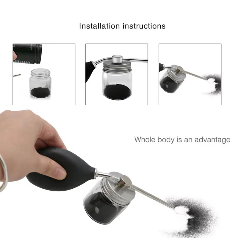 Salon de coiffure rechargeable talc fibre poudre souffleur coiffeurs