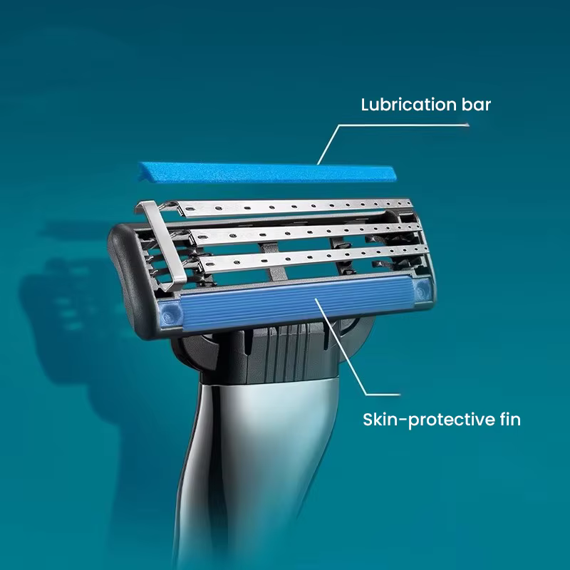 Gillette Mach3 rasoir pour hommes 3 couches lames barbe à raser lisse avec 5 recharges