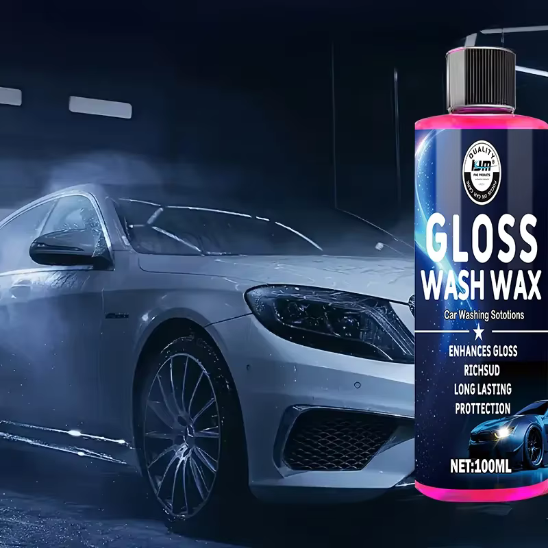 Nouvelle cire de lavage brillante 100 ml - Solution de lavage automobile supérieure pour une brillance accrue et une protection longue durée - Idéale pour le detailing automobile