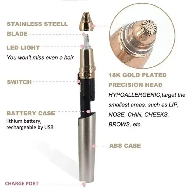 Tondeuse à sourcils électrique pour le visage