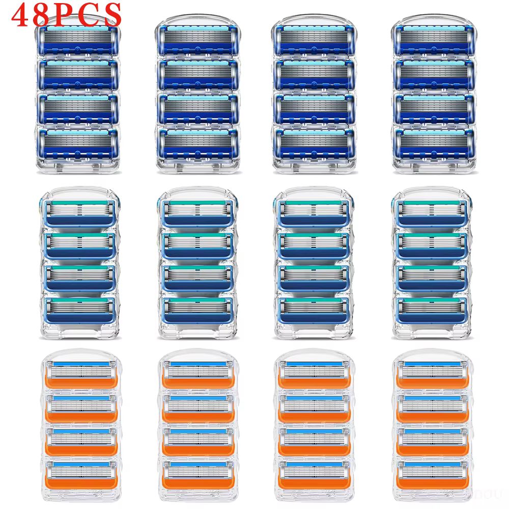 16-64 lames de rasoir en acier inoxydable