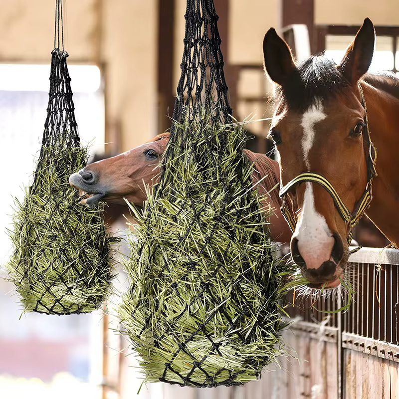 Filet à Haylage Durable, produits de soins pour chevaux, petit filet à foin troué, équipement pour foin, alimentation lente, sacs pour chevaux