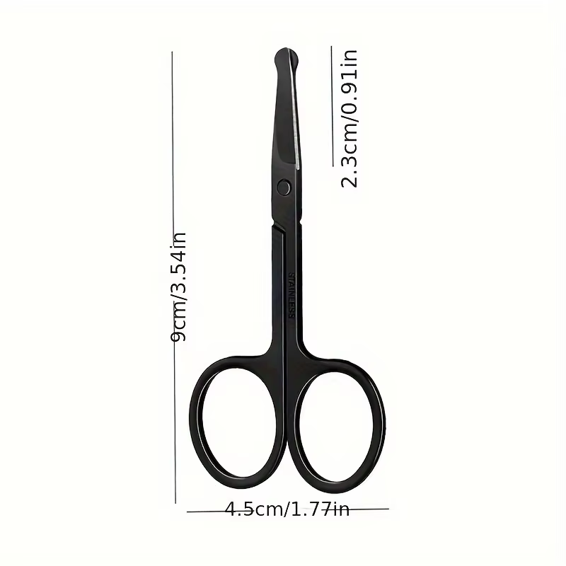 Ciseaux de coupe à tête ronde de précision-coupe de toilettage des poils du nez