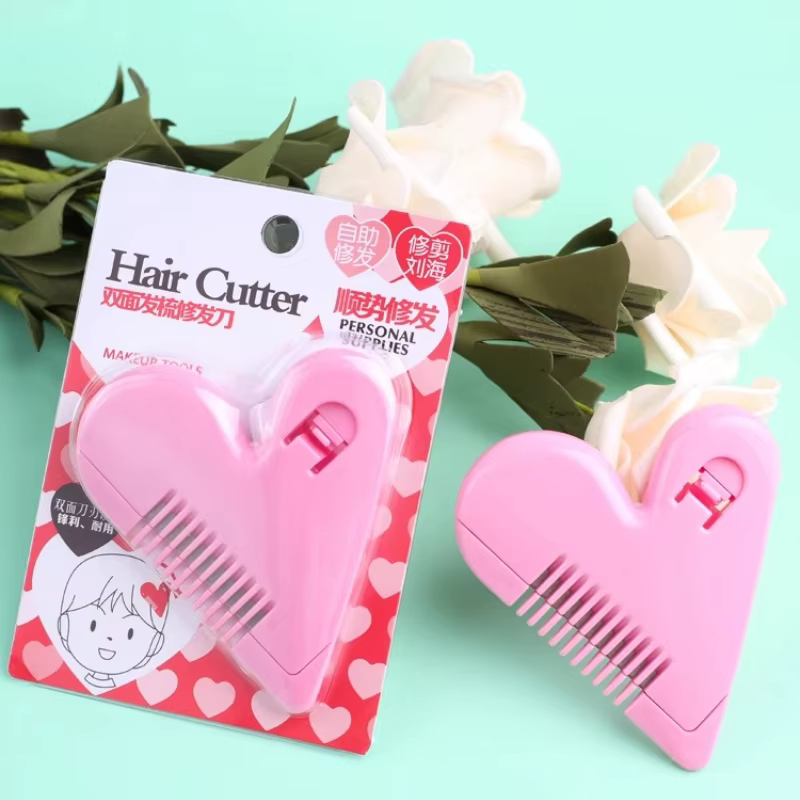 Peigne de coupe de cheveux en forme de cœur mignon