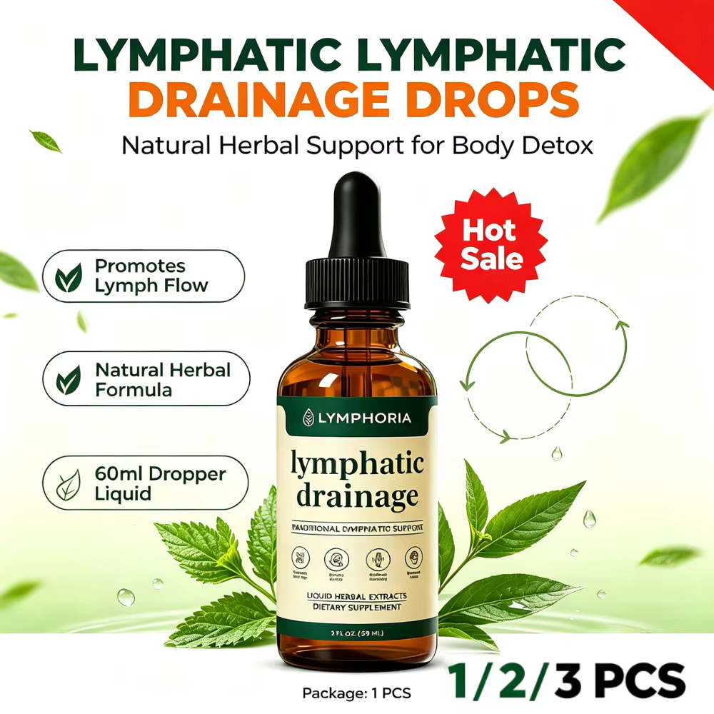 Gouttes de drainage lymphatique bio à base de plantes – Soutien liquide pour la vitalité, l'énergie, la clarté mentale, réduction des gonflements, renforcement du système immunitaire humain