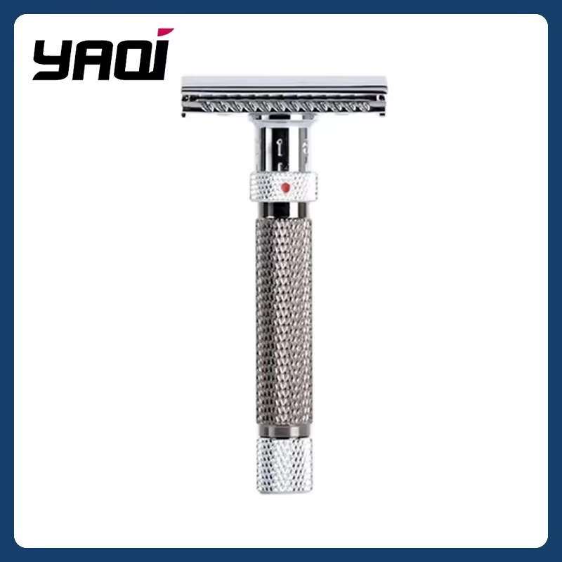 Yaqi – rasoir de sécurité réglable en acier inoxydable pour hommes