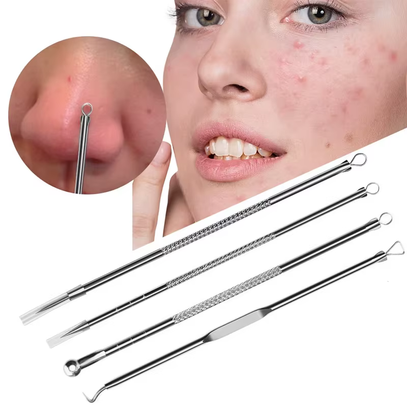 Pince à épiler ultra-fine pour points noirs et boutons