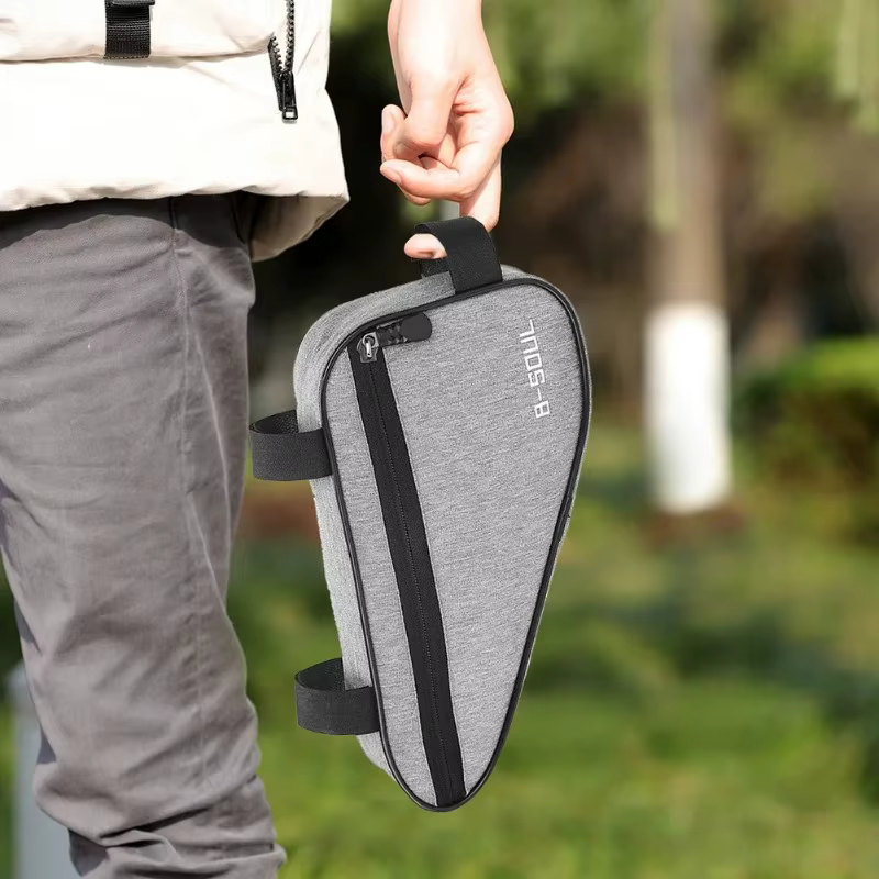 Sac de rangement triangulaire pour vélo de montagne, pochette pour cadre avant de cyclisme sur route, pochette de rangement pour vélo vtt, accessoires de vélo