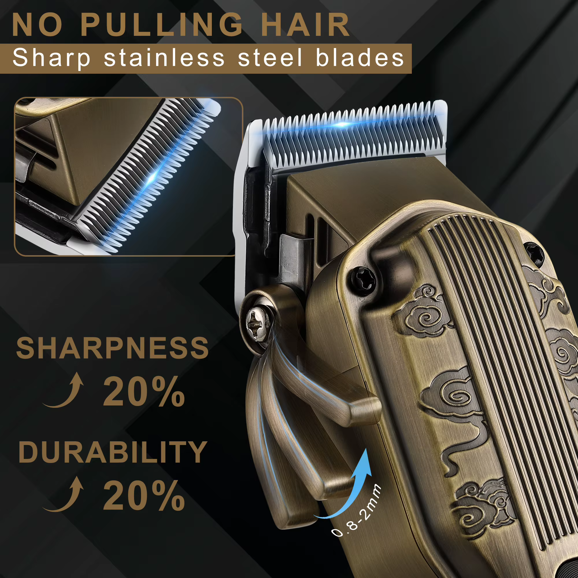 Tondeuse à cheveux électrique rétro pour barbier