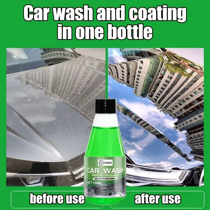 Cire de lavage auto haute mousse 150 ml, shampoing nettoyant pour voiture à mousse riche, nettoyage en profondeur, protection de la peinture, amélioration de la brillance et céramique