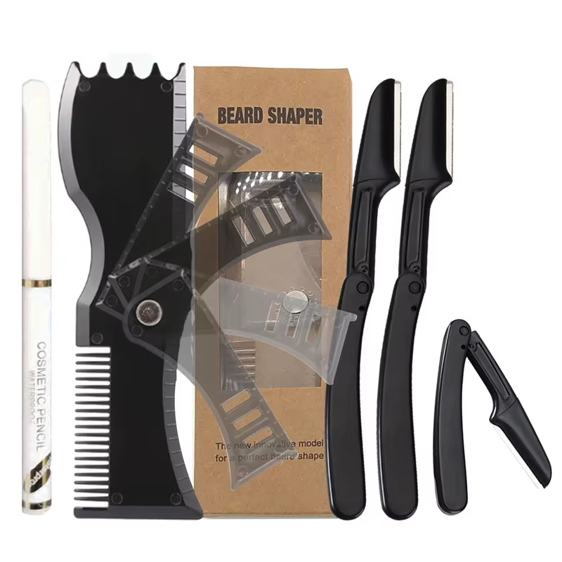 Kit de modelage de barbe – Outil complet de mise en forme et de coiffage – Shaper réglable